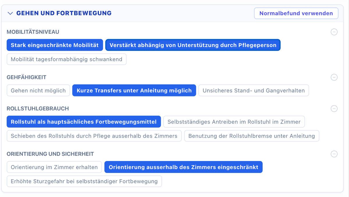 2. Intuitive Auswahl